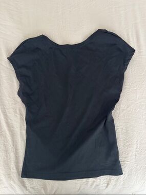 Open Back Black Y2K TOP